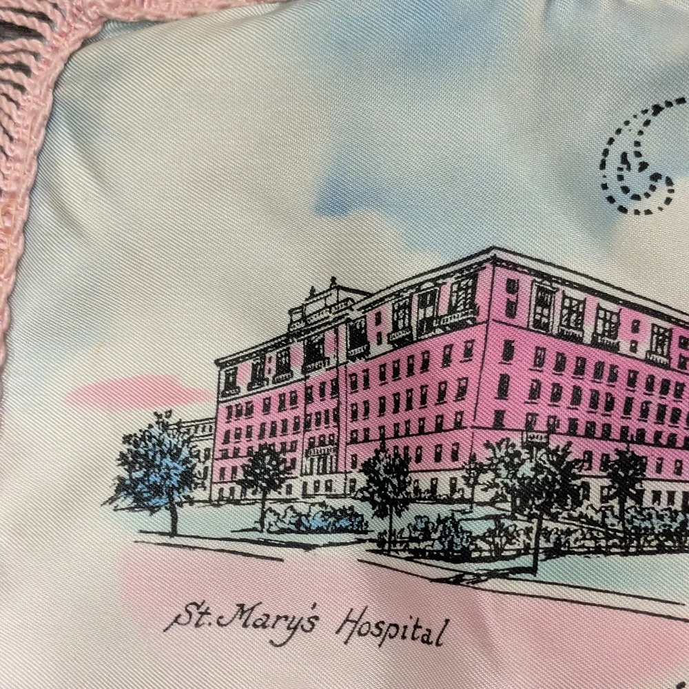 Vintage 60s Souvenir Pillowcase Rochester Minnesota Throw Pillow Size